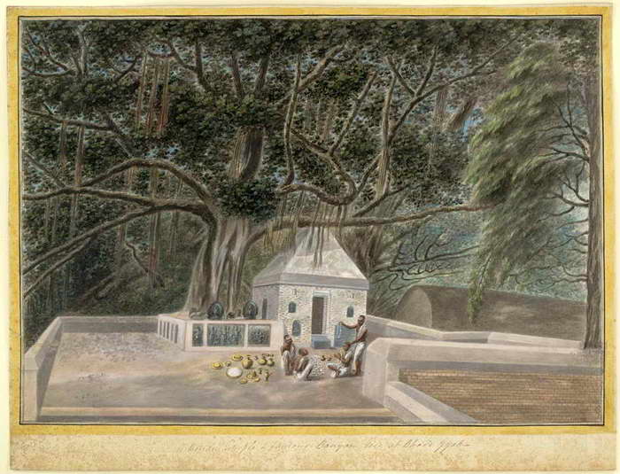 temple beneath the bodhi tree bodh gaya c1810